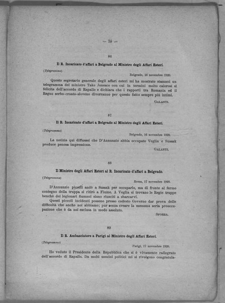 Libro verde sui negoziati diretti fra il Governo italiano e il Governo jugoslavo per la pace adriatica